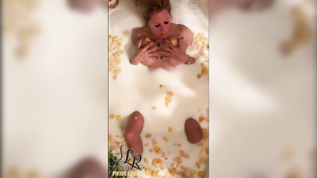 Sloan takes milk bath & gives sloppy BJ