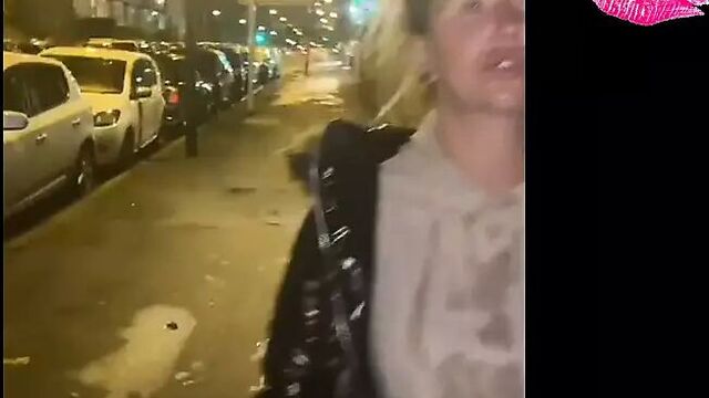 Walking down the street with cum all over my face