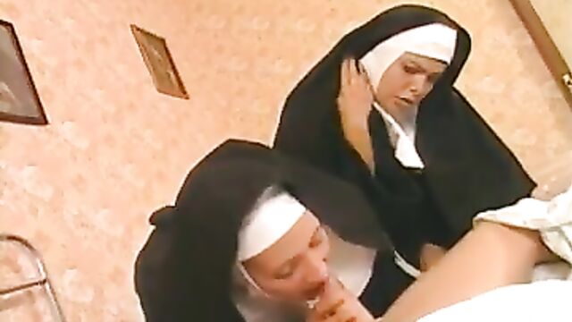 These Two Nuns Are Liking That Hard Cock