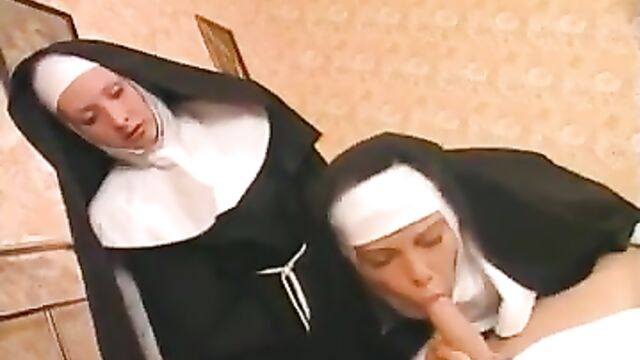 These Two Nuns Are Liking That Hard Cock