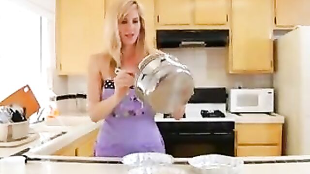 Sexy MILF Kate Kastle Bakes a Cake