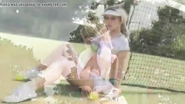 Madison Welch and Melissa Debling - Topless Tennis