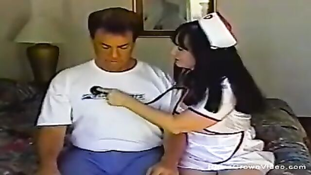 Nurse Gives Blowjob to a Patient with a Big Cock