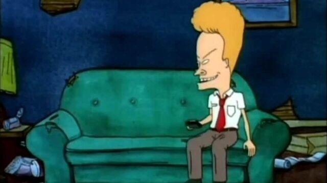 Beavis Home Alone with TV