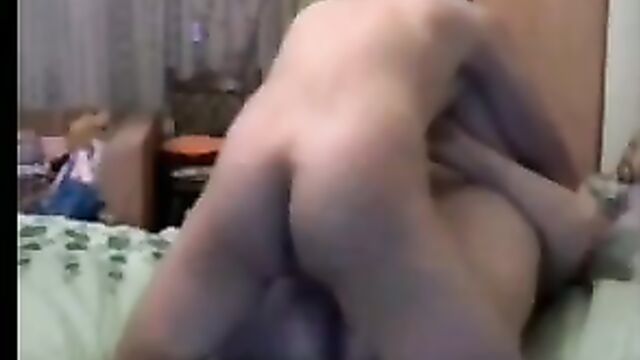 Grandson fuck grandma in bed on webcam