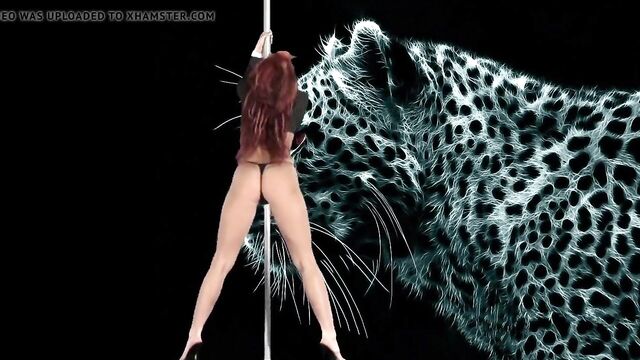 FUCK U BETTA - stunning tits redhead pole dance strip