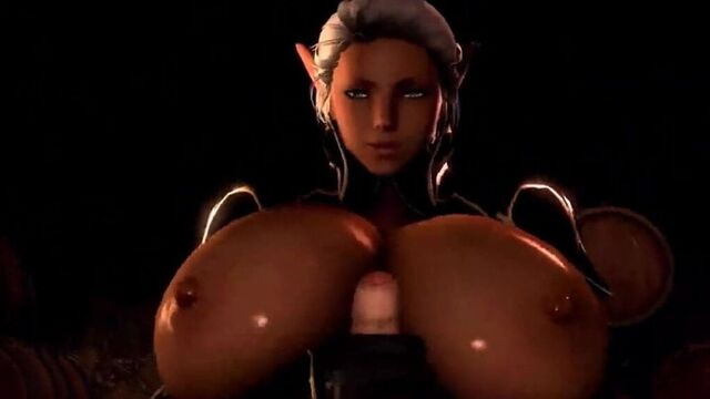 Thicc dark elf lady