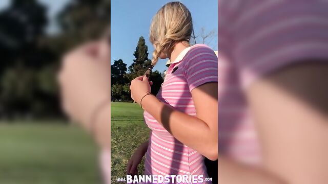 BIG TITS Blonde TEEN Gabbie Carter Hits A Hole-In-One