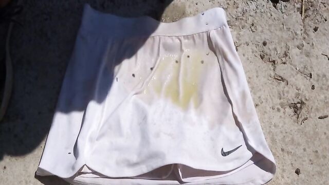 piss on white nike skort 2