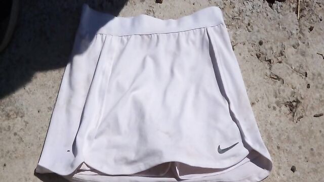 piss on white nike skort 2