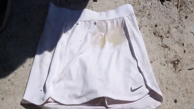 piss on white nike skort 2