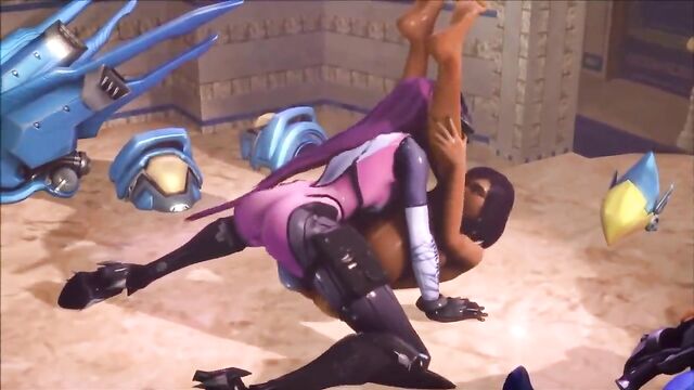 Futa Widowmaker fucks Pharah (3D Animated)