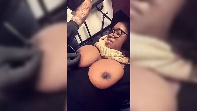 Her so called friend exposing her titties on purpose