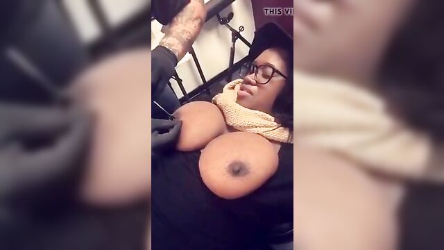 Her so called friend exposing her titties on purpose