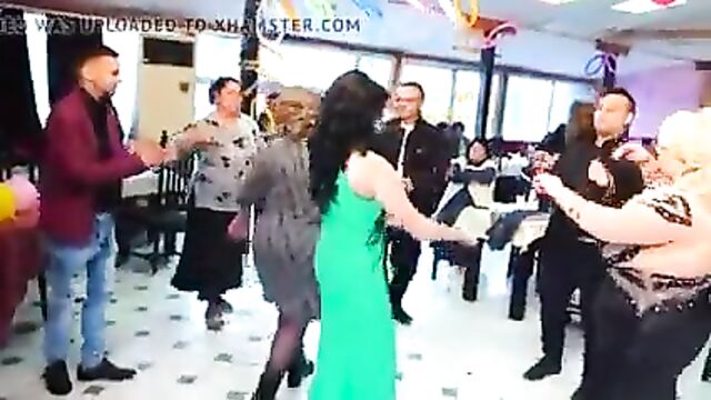 A woman with a huge bust dancing 5