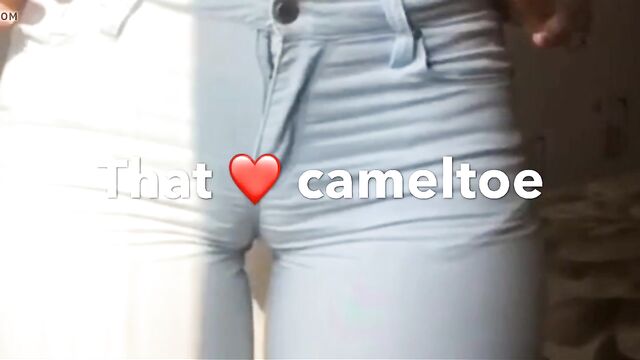 Tight jeans cameltoe thighgap hips