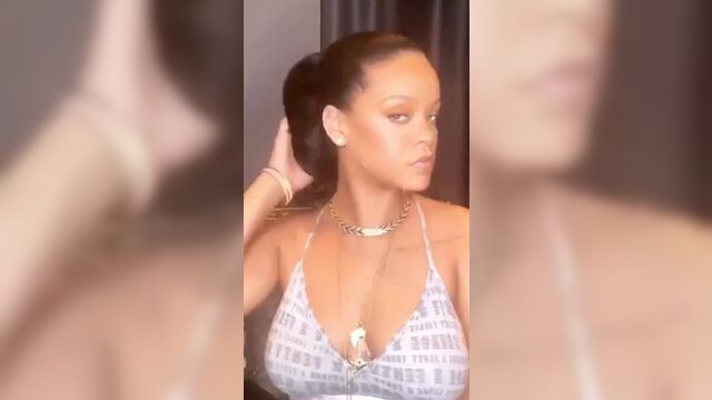 Rihanna (IGStory) Sexy Cleavage