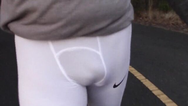 White Nike Running Tights