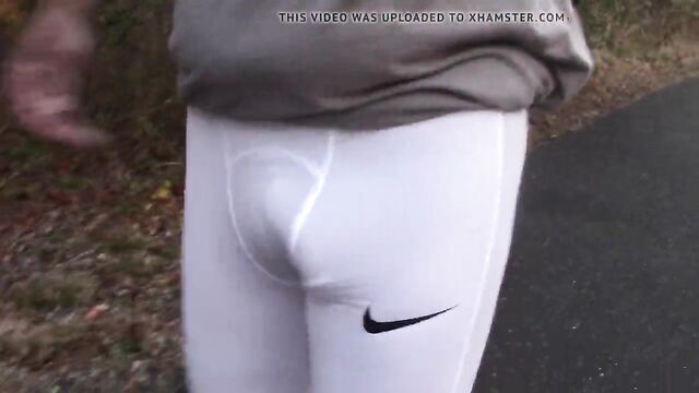 White Nike Running Tights