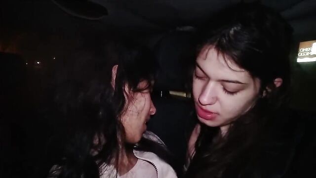 Dollscult, public threesome and cum in car!! Cum swallow