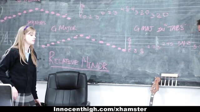 InnocentHigh - RedHead Slut Blows Professor