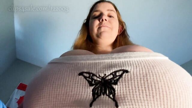 Domme Marie Rides you - POV CEI SPH - Three BBW Orgasms - 36D Bra Strip and WeVibe