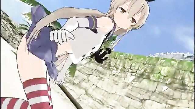 Kancolle MMD - Shimakaze & Prinz Eugen Twerk Dance