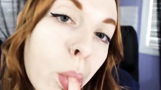 Hot RedHead Tongue Fetish