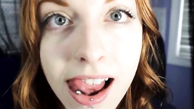 Hot RedHead Tongue Fetish