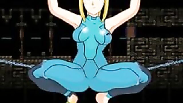 Samus Aran gets stripped and cums so hard (Metroid)