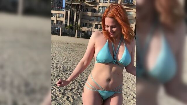 Maitland Ward Blue Bikini