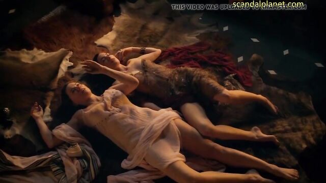 Lucy Lawless And Jaime Murray In Spartacus ScandalPlanet.Com