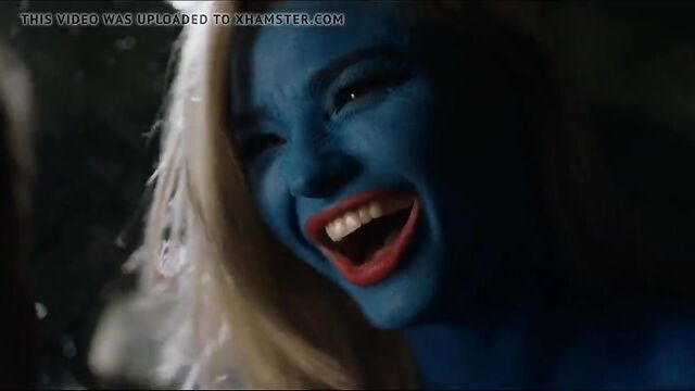 Emma Rigby (The Festival) Riding cock dressed as a Smurf