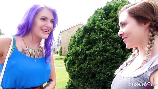 SISTER SURPRISES STEPBRO WITH HER BLUE HAIRED GF ALEXXA VICE FOR SEX