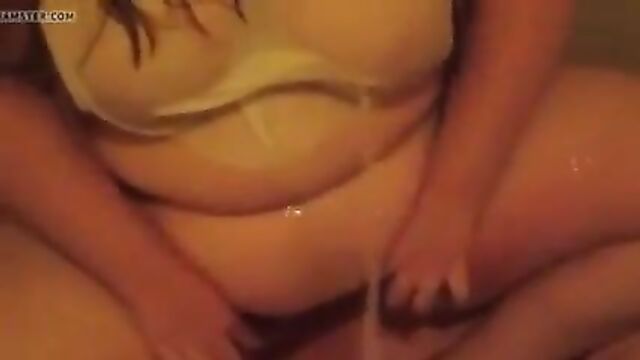 Big Tit Wife Taking a Golden Shower