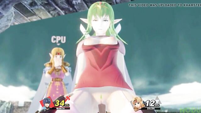 Fire Emblem Tiki rides Marth 3D