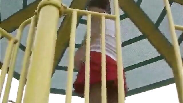 Christina Model on the playground (rare video)