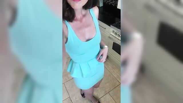 Sexy MILF strips and plays