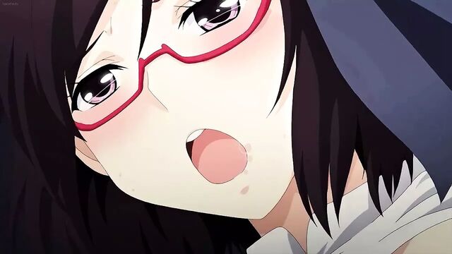 Cute anime girl learning how to sucking dick