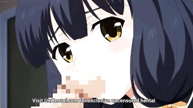 Cute anime girl learning how to sucking dick