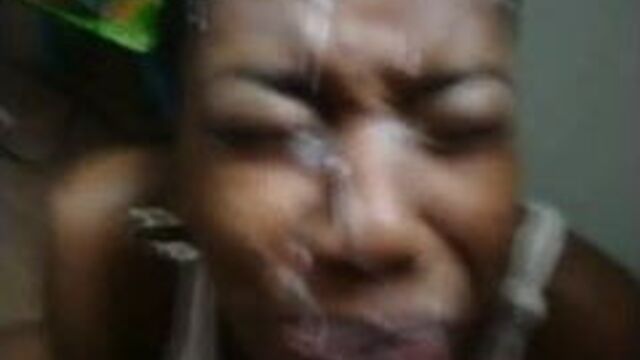 Black girlfriend messy facial