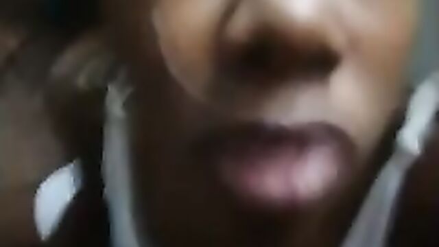 Black girlfriend messy facial