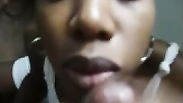 Black girlfriend messy facial