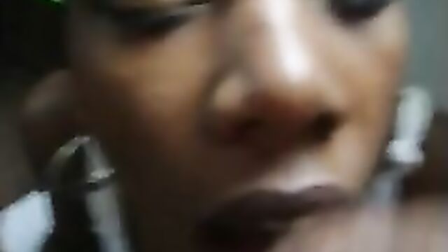 Black girlfriend messy facial