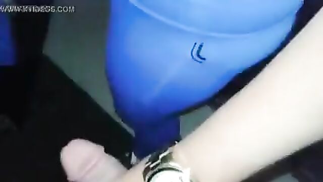 Handjob with MK gold watch