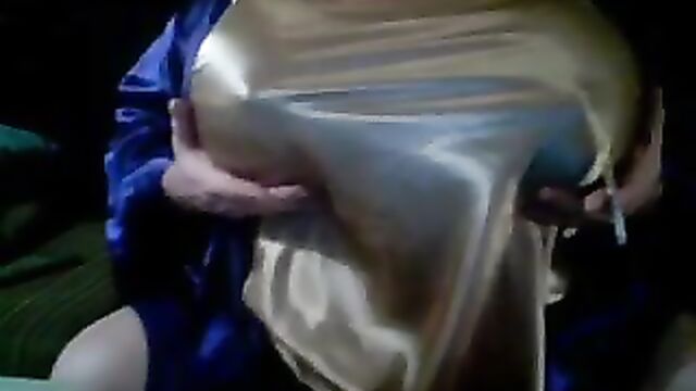 massive gold satin boobs 50ddds