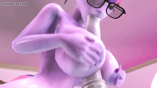 (MLP FUTA) Twilight Sparkle Face Fuck in Bed with Cumshot -