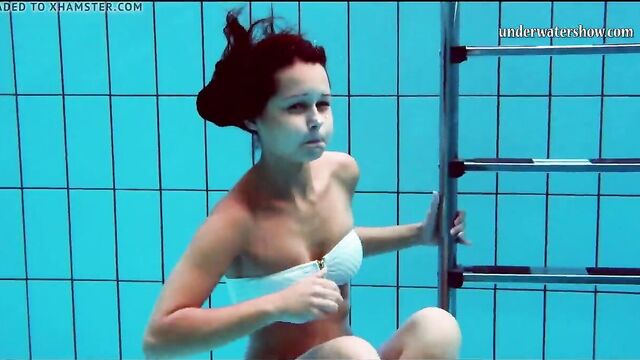 Hungarian teen Szilva underwater naked