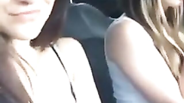 Mandy Kay and her friend Miraud twerking in the car
