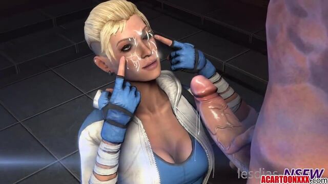 Big tits blonde Cassie Cage fucked in different positions